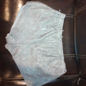 Light grey lace shorts